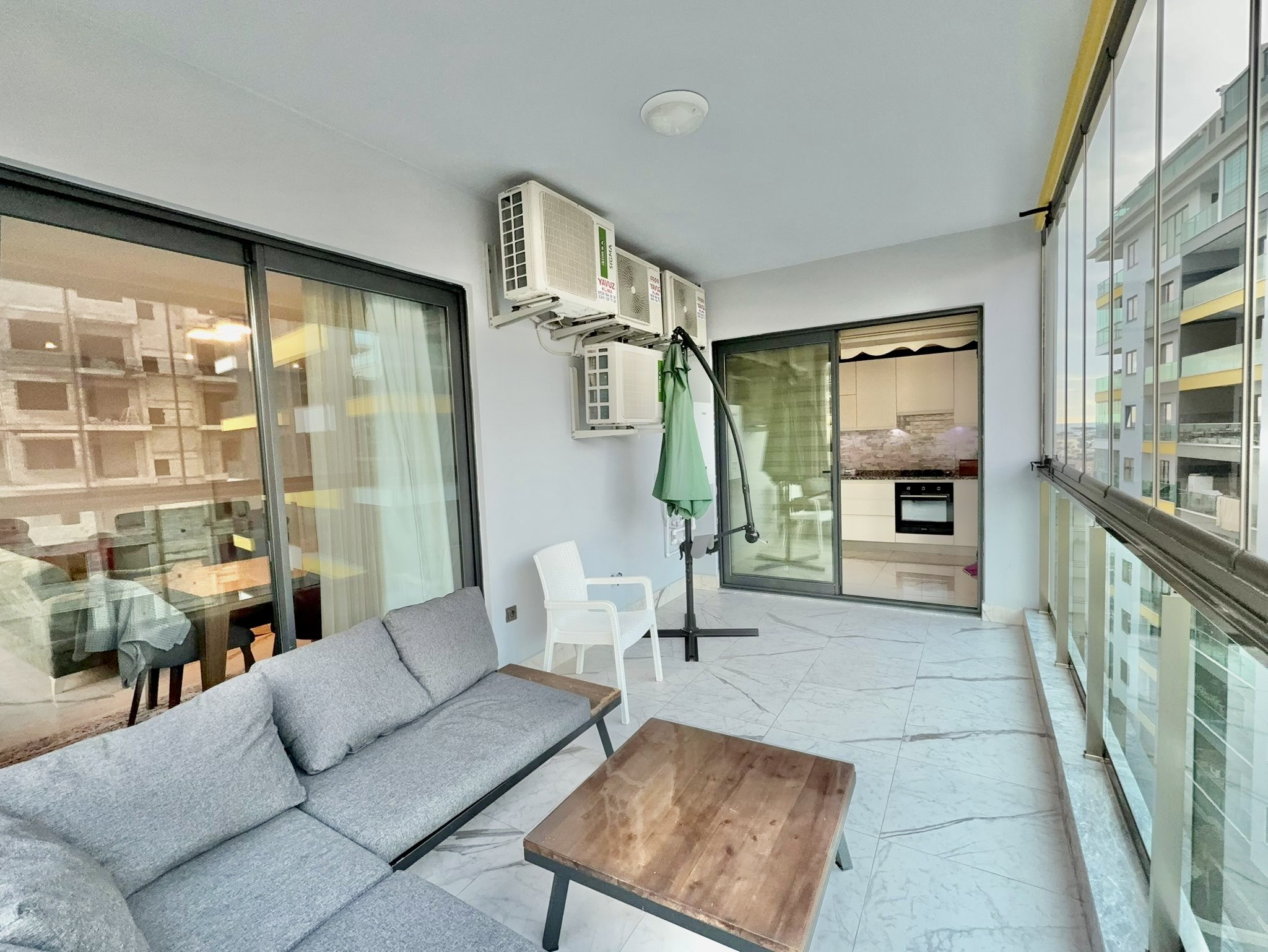 Квартира с планировкой 3+1 и отдельной кухней в центре Алании. - Фото 18