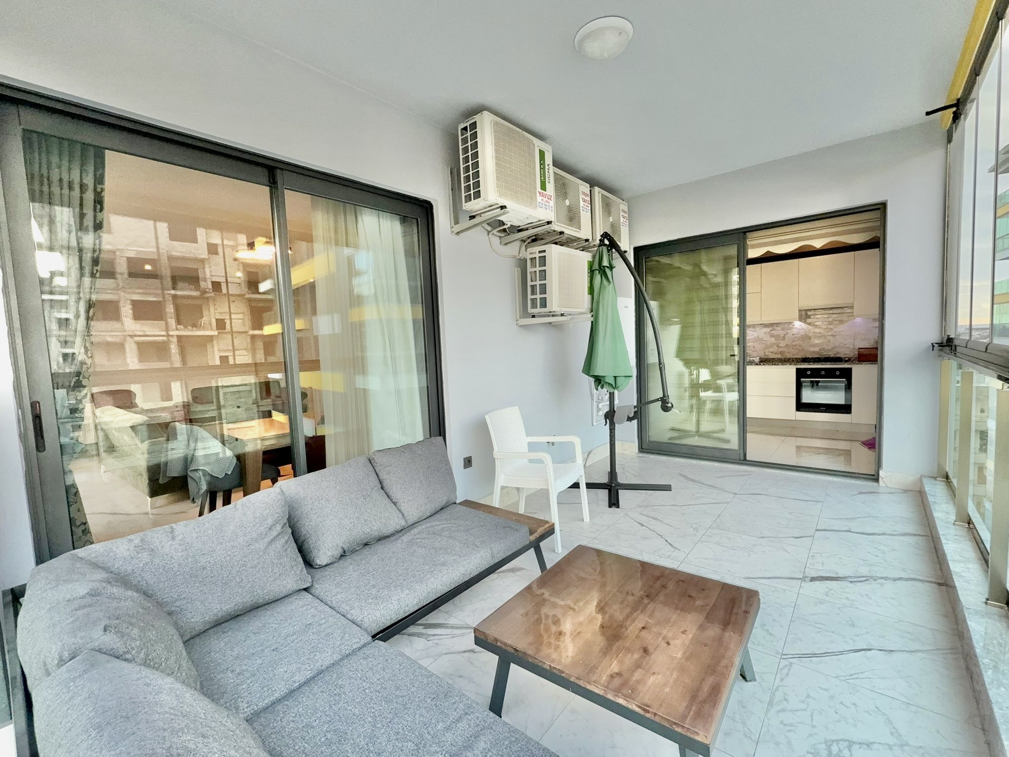 Квартира с планировкой 3+1 и отдельной кухней в центре Алании. - Фото 19