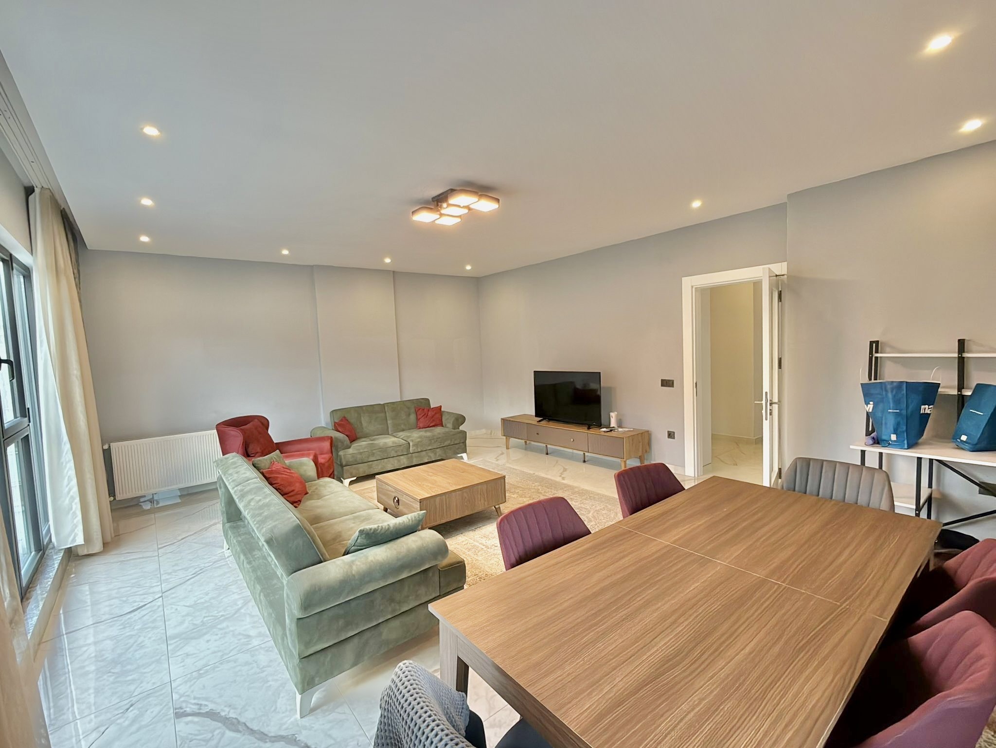 Квартира с планировкой 3+1 и отдельной кухней в центре Алании. - Фото 15