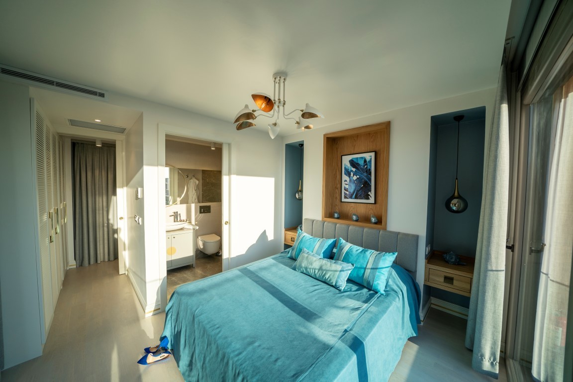 Жилой проект с виллами 4+1 (200 м²) у моря в Бодруме с панорамным видом на Эгейское побережье. - Фото 41