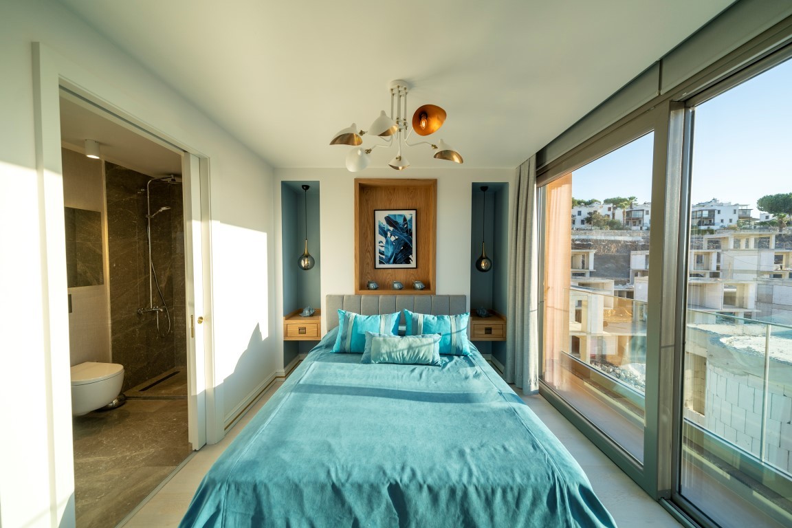 Жилой проект с виллами 4+1 (200 м²) у моря в Бодруме с панорамным видом на Эгейское побережье. - Фото 40