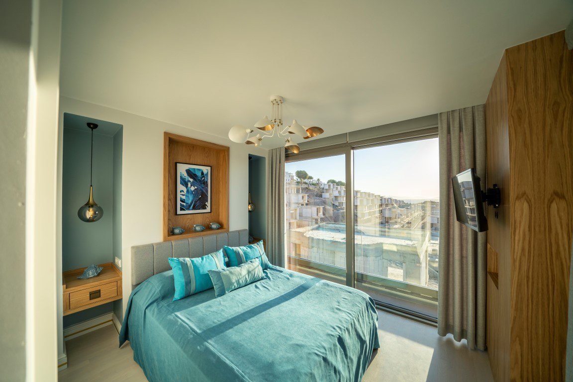 Жилой проект с виллами 4+1 (200 м²) у моря в Бодруме с панорамным видом на Эгейское побережье. - Фото 39