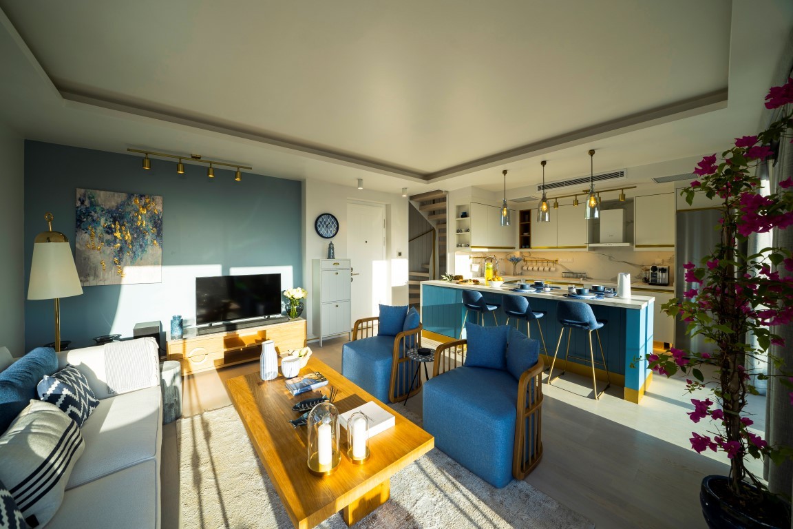 Жилой проект с виллами 4+1 (200 м²) у моря в Бодруме с панорамным видом на Эгейское побережье. - Фото 27