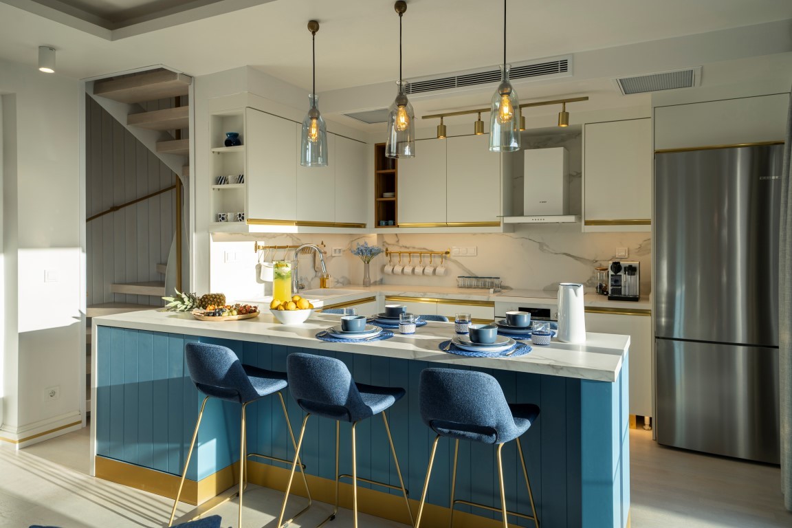 Жилой проект с виллами 4+1 (200 м²) у моря в Бодруме с панорамным видом на Эгейское побережье. - Фото 28