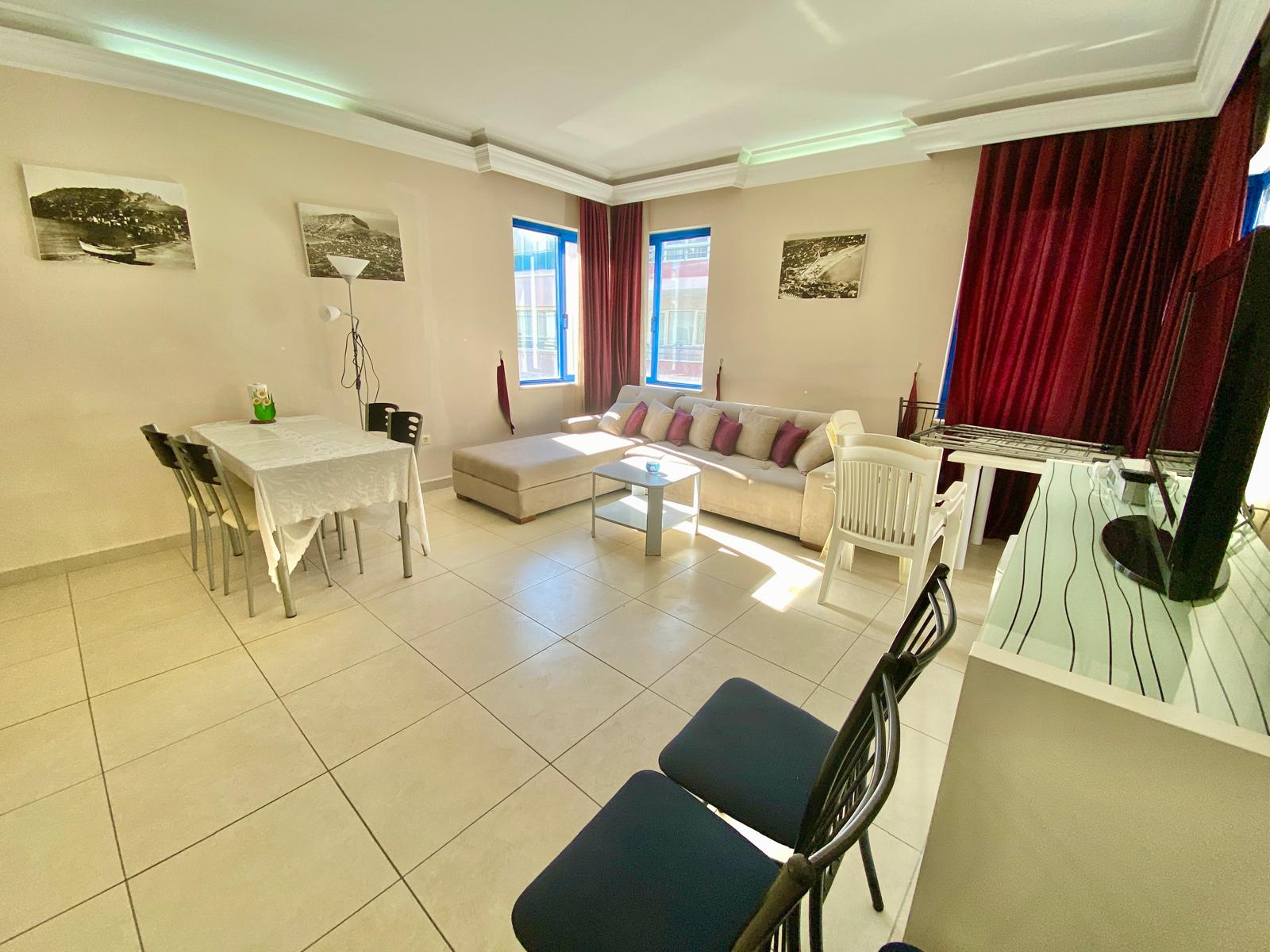 Квартира 1+1 рядом с пляжем Клеопатра в Алании. - Фото 9