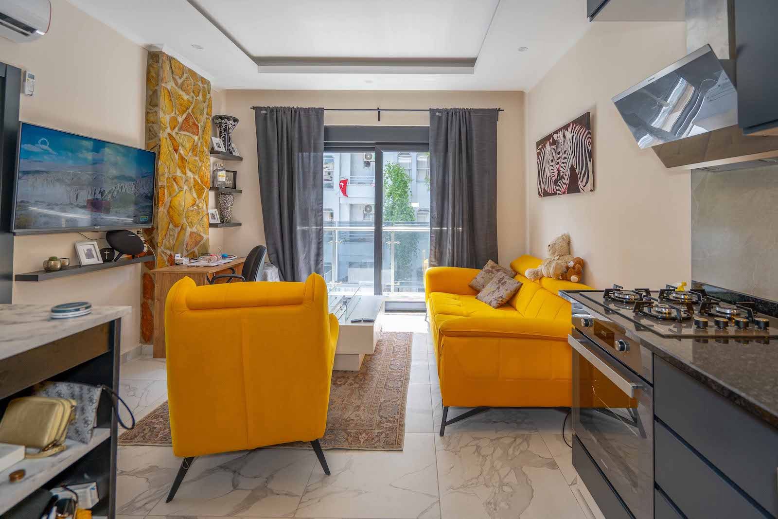 Двухкомнатная квартира с видом на город в центре Аланьи  - Фото 12