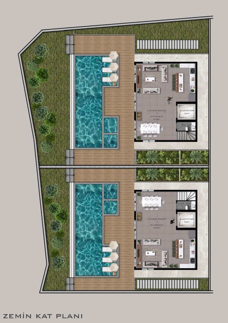 Просторная вилла с панорамным видом на море в районе Тепе, Аланья.  - Фото 21