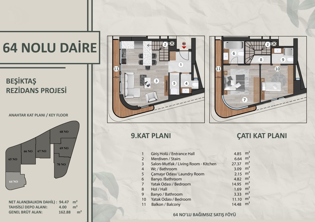 Новый проект современного жилого комплекса в районе Бешикташ Стамбул. - Фото 28