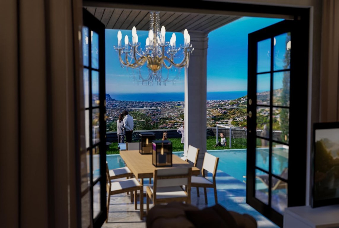 Просторная вилла с панорамным видом на море в районе Тепе, Аланья.  - Фото 9