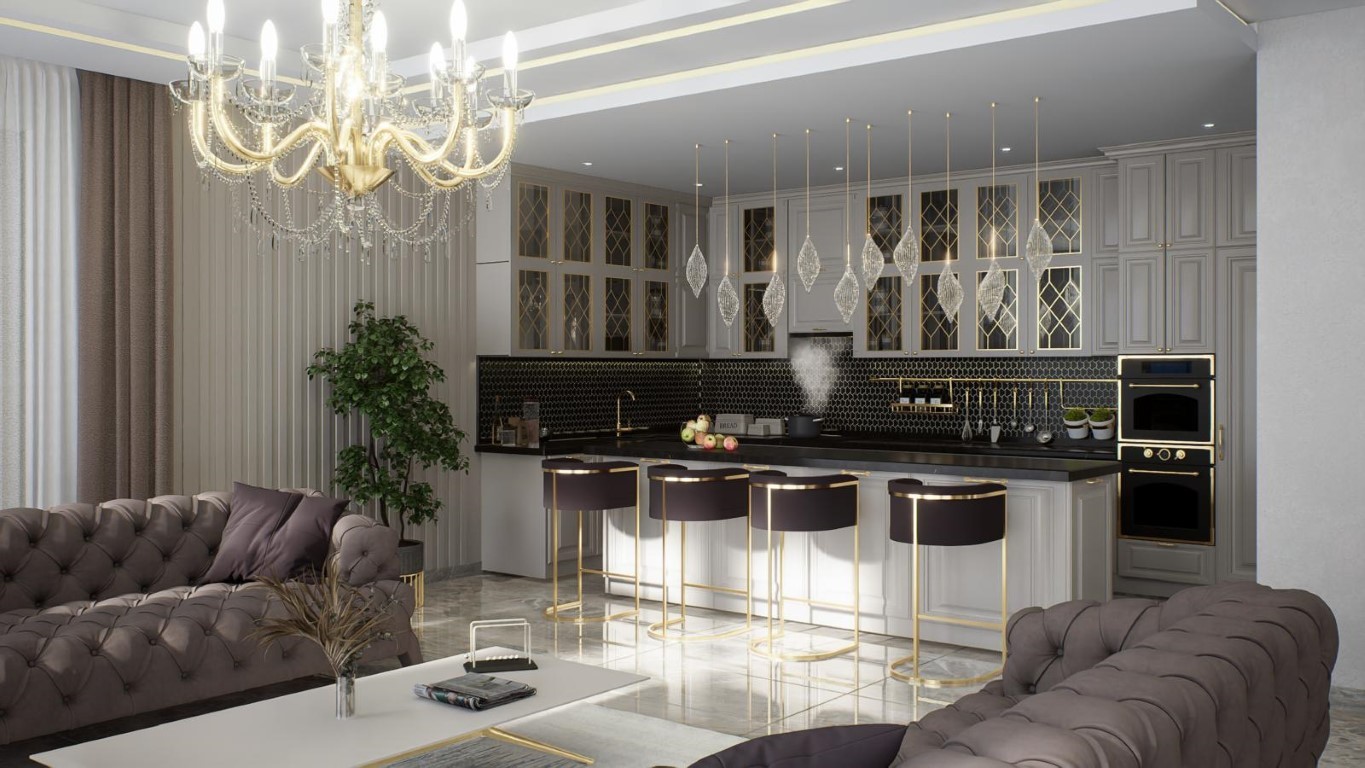 Просторная вилла с панорамным видом на море в районе Тепе, Аланья.  - Фото 12