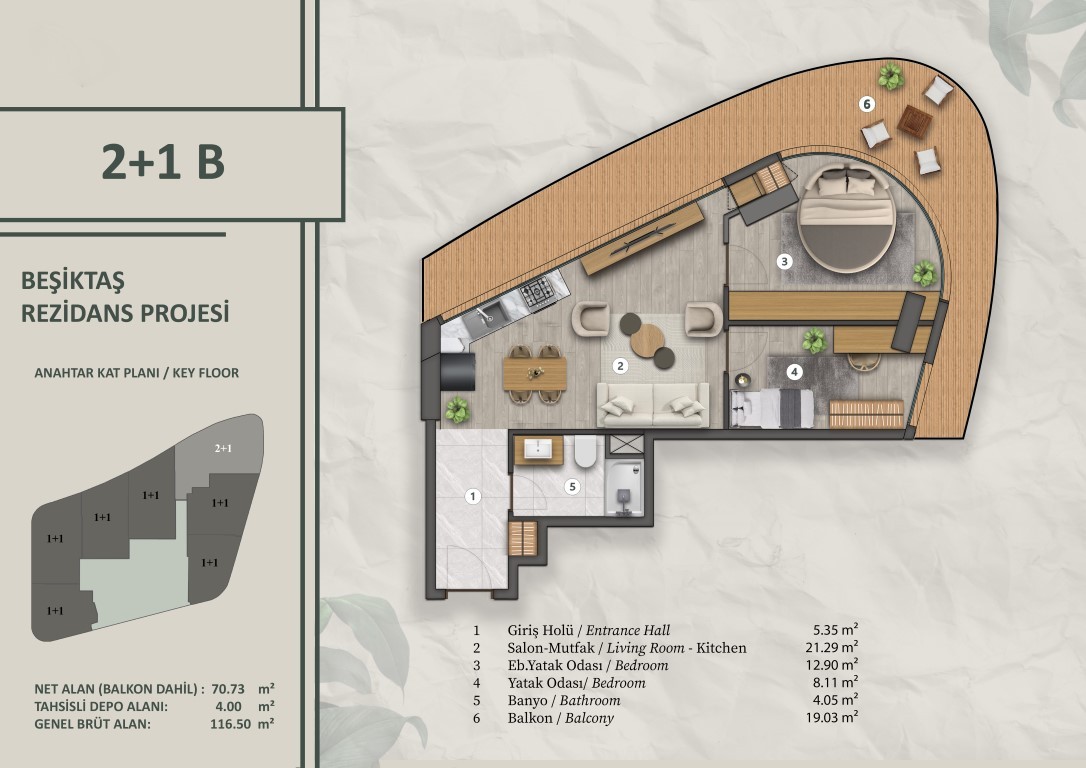 Новый проект современного жилого комплекса в районе Бешикташ Стамбул. - Фото 20