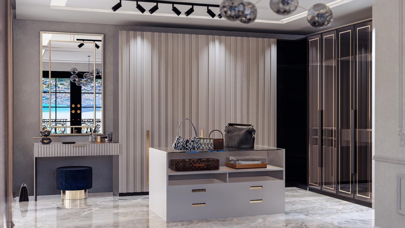 Просторная вилла с панорамным видом на море в районе Тепе, Аланья.  - Фото 16