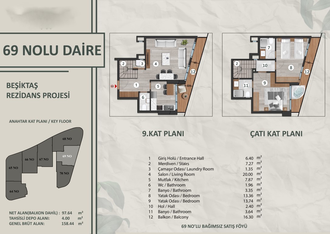 Новый проект современного жилого комплекса в районе Бешикташ Стамбул. - Фото 33
