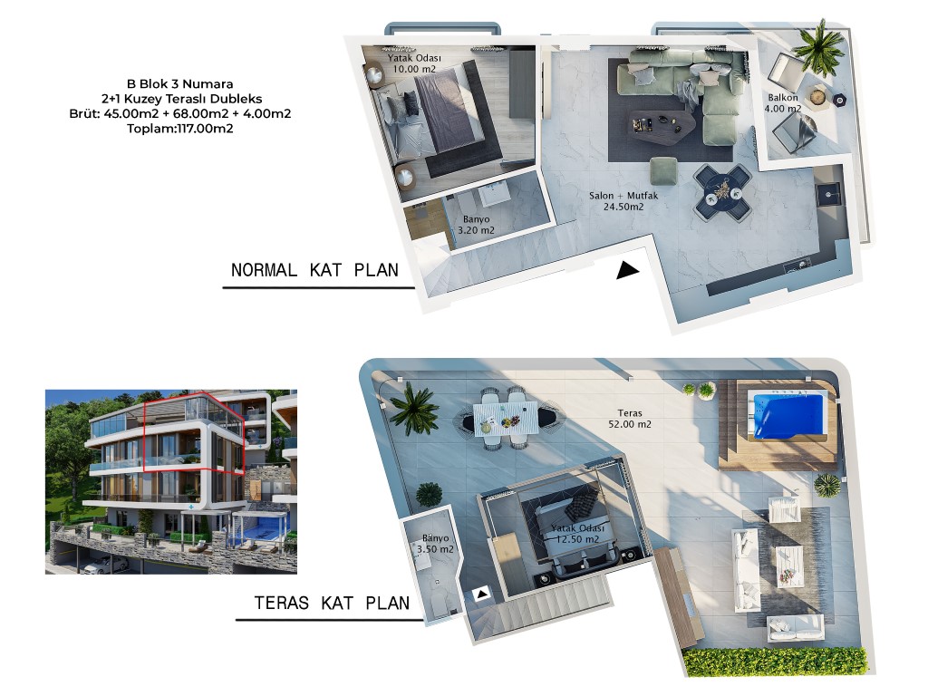 Ультра-люкс на вершине истории — новый проект в Аланье, в районе крепости. - Фото 38