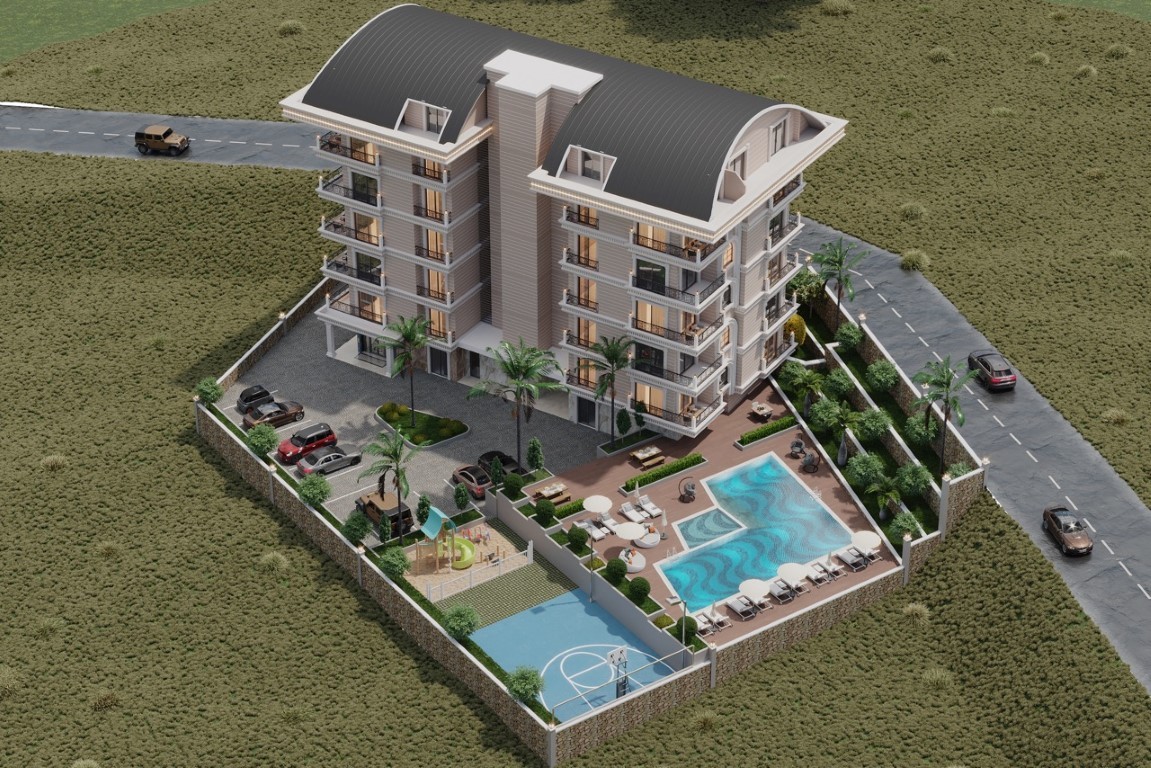 Современный жилой комплекс на стадии строительства в районе  Тосмур, Аланья. - Фото 4