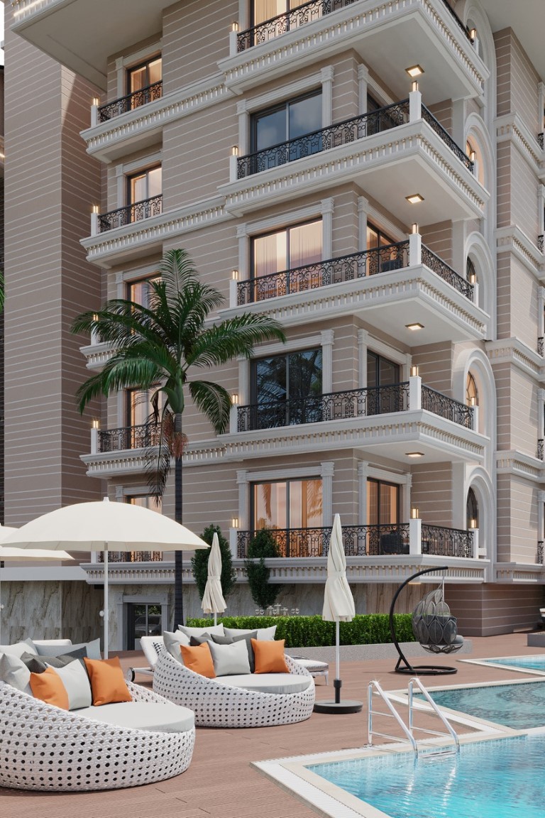 Современный жилой комплекс на стадии строительства в районе  Тосмур, Аланья. - Фото 8