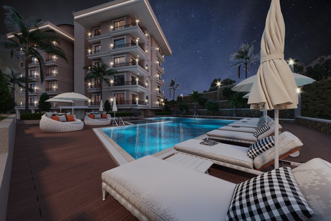 Современный жилой комплекс на стадии строительства в районе  Тосмур, Аланья. - Фото 18