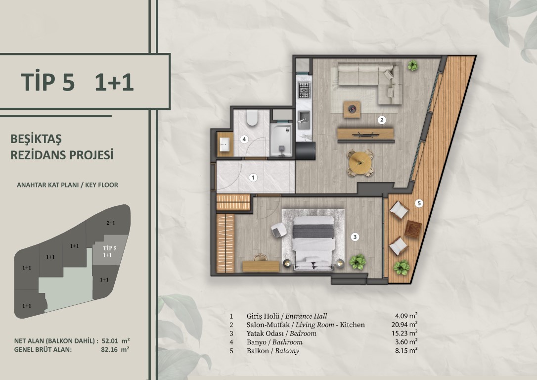Новый проект современного жилого комплекса в районе Бешикташ Стамбул. - Фото 26
