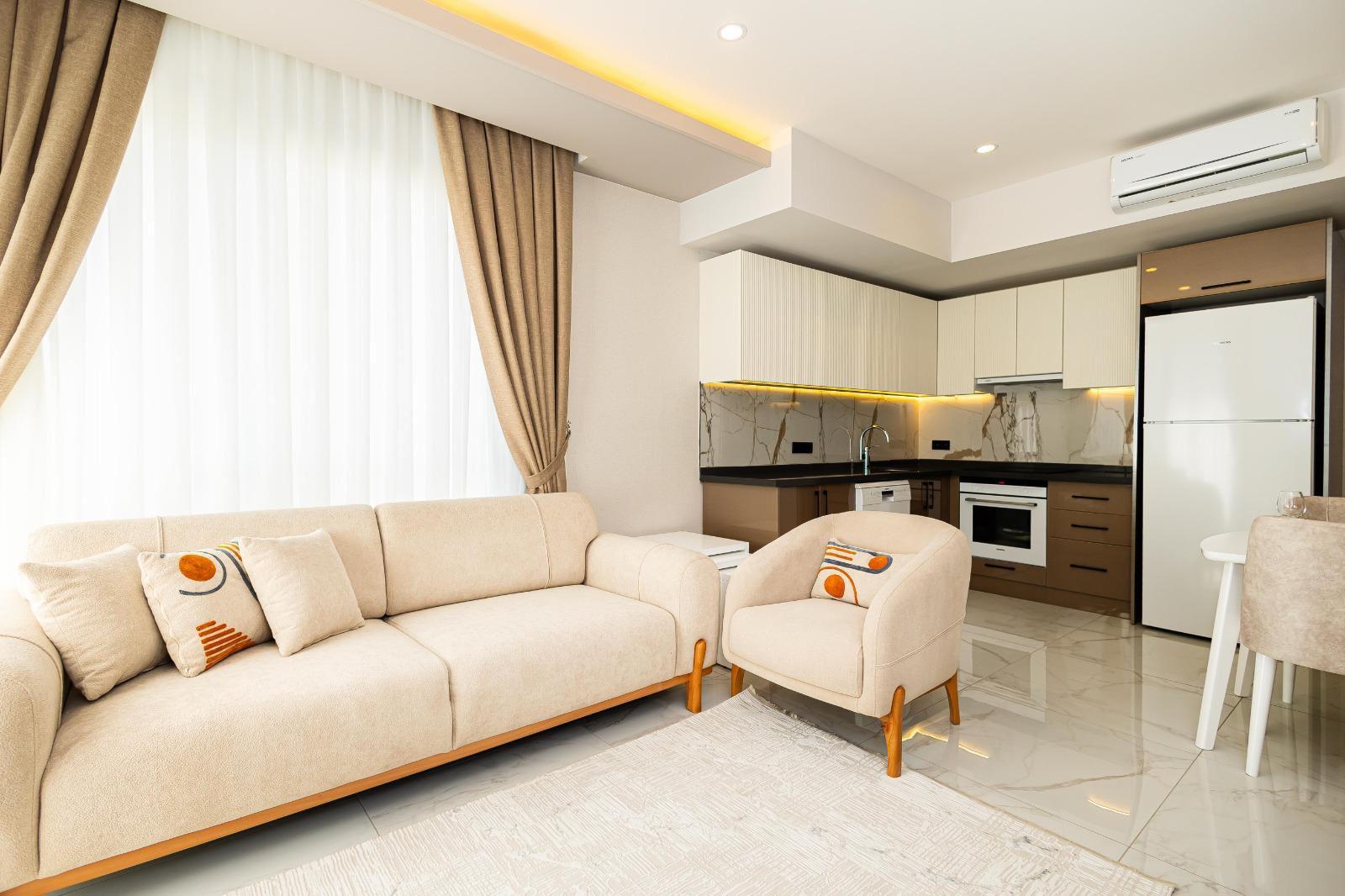 Двухкомнатная  квартира в новом современном жилом комплексе района пляжа Клеопатра.  - Фото 5