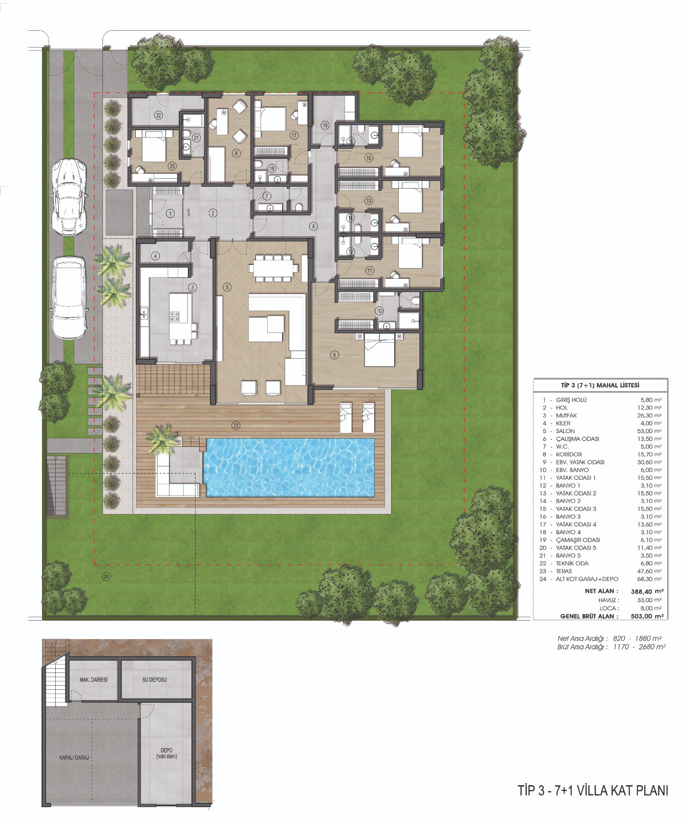 Комплекс роскошных вилл в районе Бюючекмедже Стамбул. - Фото 69