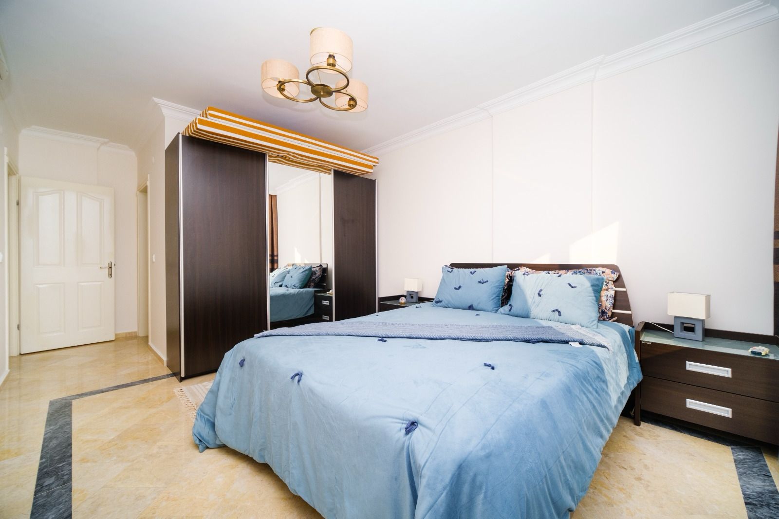 Квартира планировкой 2+1 с видом на море в районе Тосмур Аланья.  - Фото 12