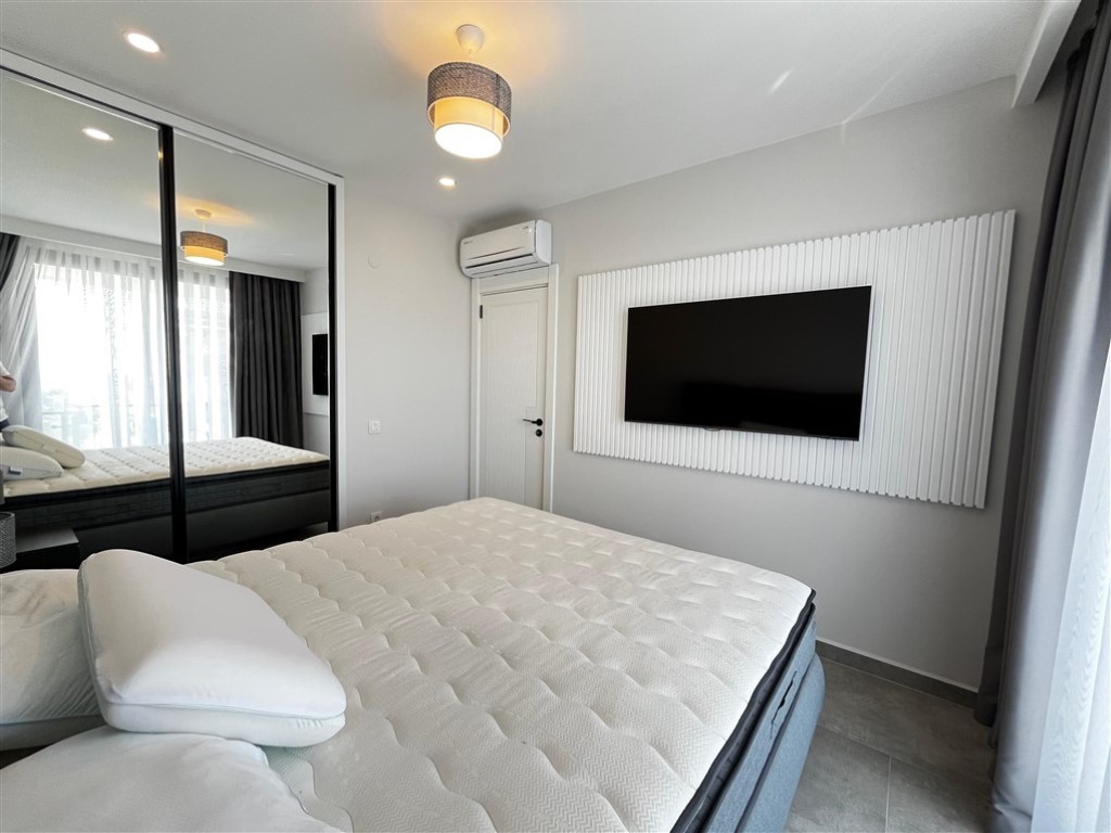 Уютные апартаменты у пляжа Клеопатра с видом на море — центр Аланьи. - Фото 10