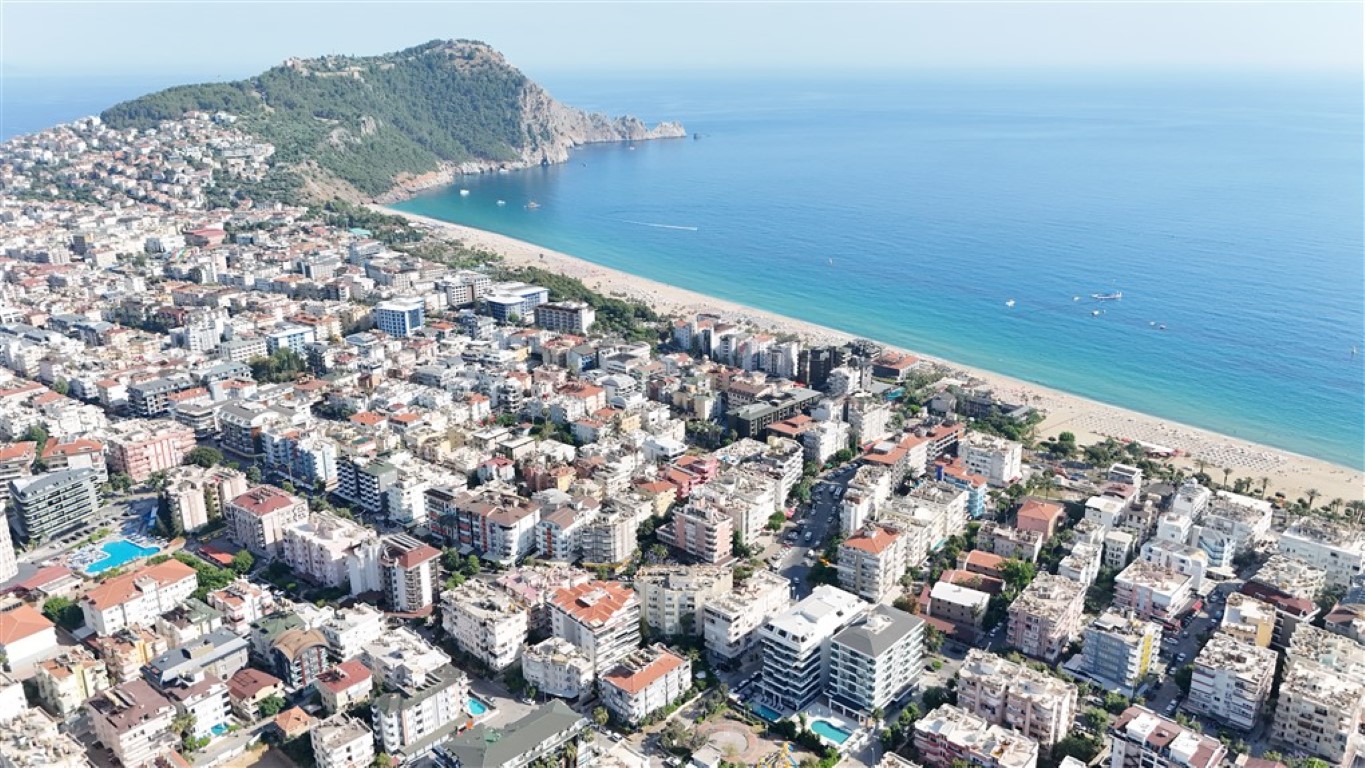 Уютные апартаменты у пляжа Клеопатра с видом на море — центр Аланьи. - Фото 41