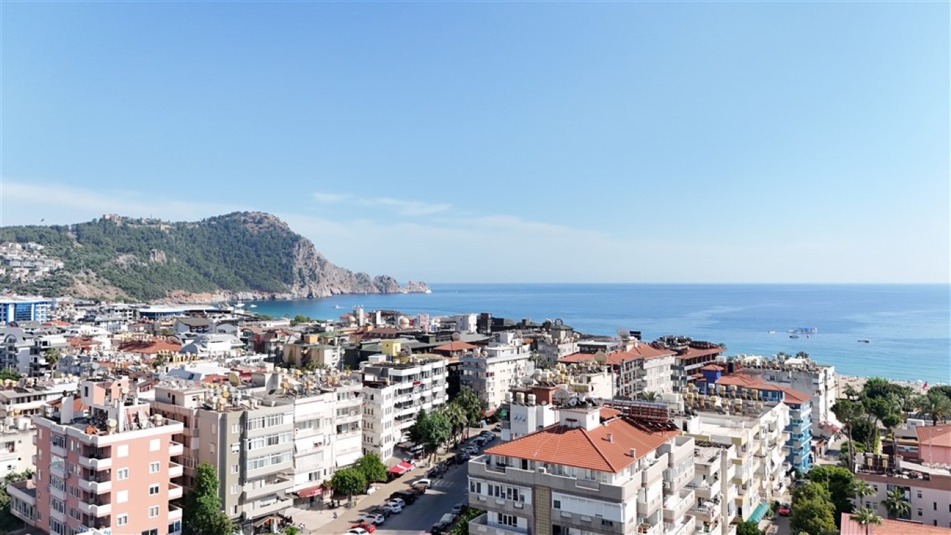 Уютные апартаменты у пляжа Клеопатра с видом на море — центр Аланьи. - Фото 42