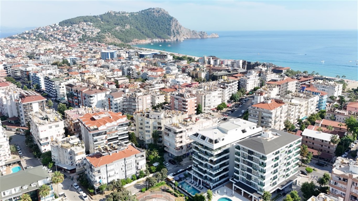 Уютные апартаменты у пляжа Клеопатра с видом на море — центр Аланьи. - Фото 40