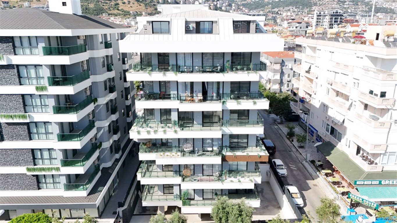 Уютные апартаменты у пляжа Клеопатра с видом на море — центр Аланьи. - Фото 37