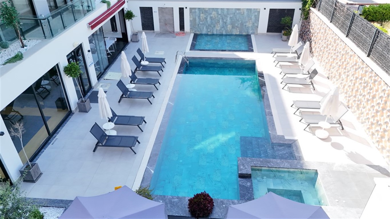 Уютные апартаменты у пляжа Клеопатра с видом на море — центр Аланьи. - Фото 34