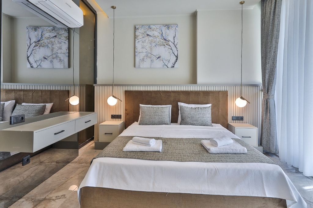 Шикарная вилла с видом на море и горы в Фетхие. - Фото 33