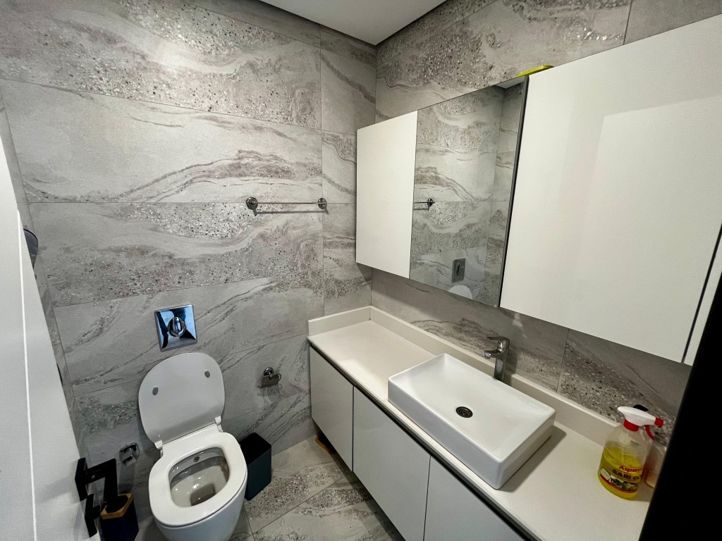 Мебилированная квартира c видом на бассейн планировкой 1+1 район Кестель Аланья.  - Фото 21