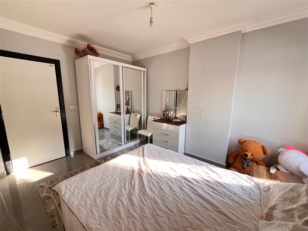 Мебилированная квартира планировкой 1+1  в 70 метрах от пляжа район Оба Аланья.  - Фото 12