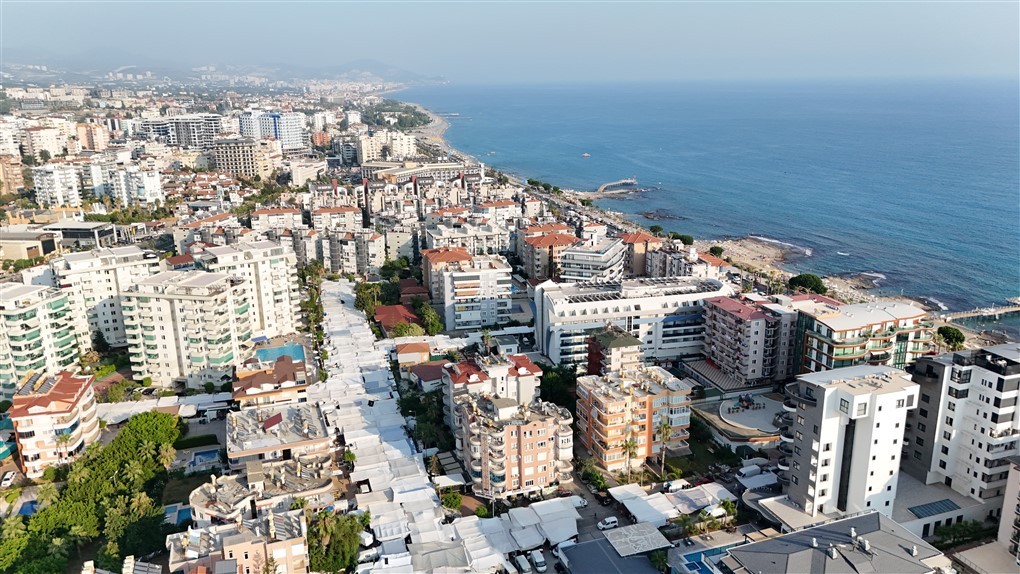 Мебилированная квартира планировкой 1+1  в 70 метрах от пляжа район Оба Аланья.  - Фото 16