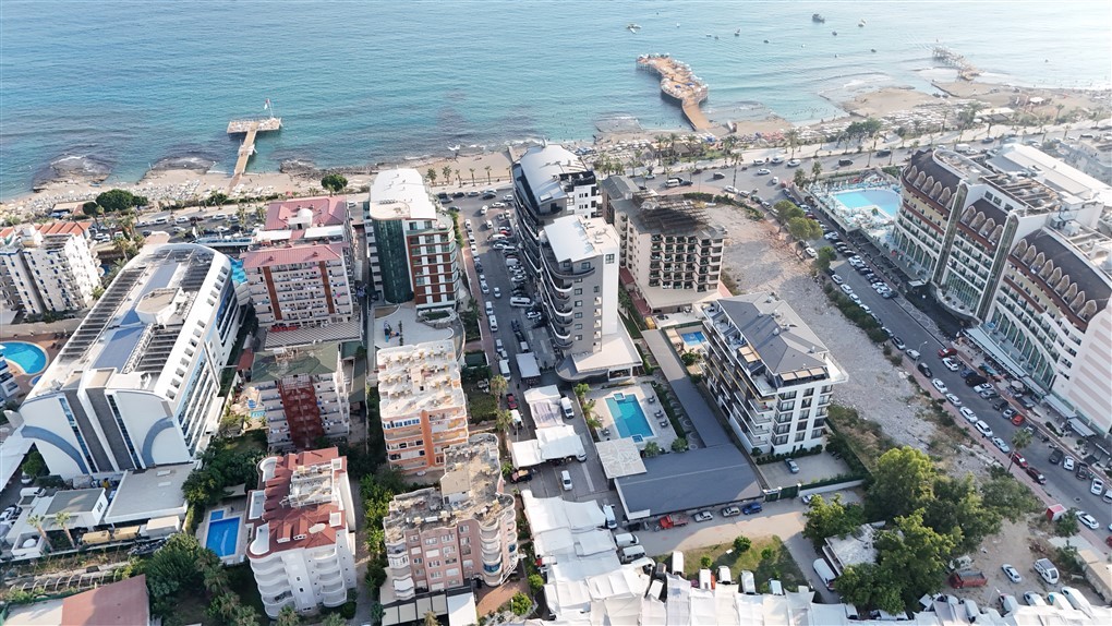 Мебилированная квартира планировкой 1+1  в 70 метрах от пляжа район Оба Аланья.  - Фото 17