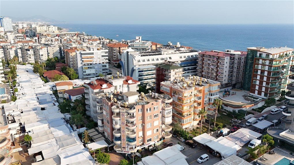 Мебилированная квартира планировкой 1+1  в 70 метрах от пляжа район Оба Аланья.  - Фото 18