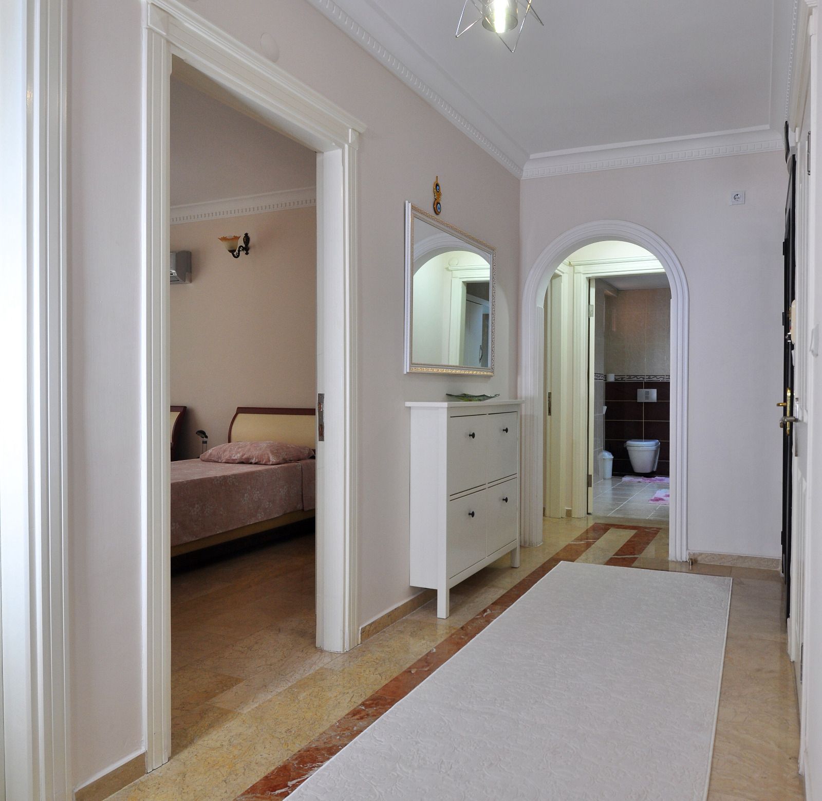 Квартира планировкой 2+1 с шикарным видом на море район Махмутлар Аланья.  - Фото 17