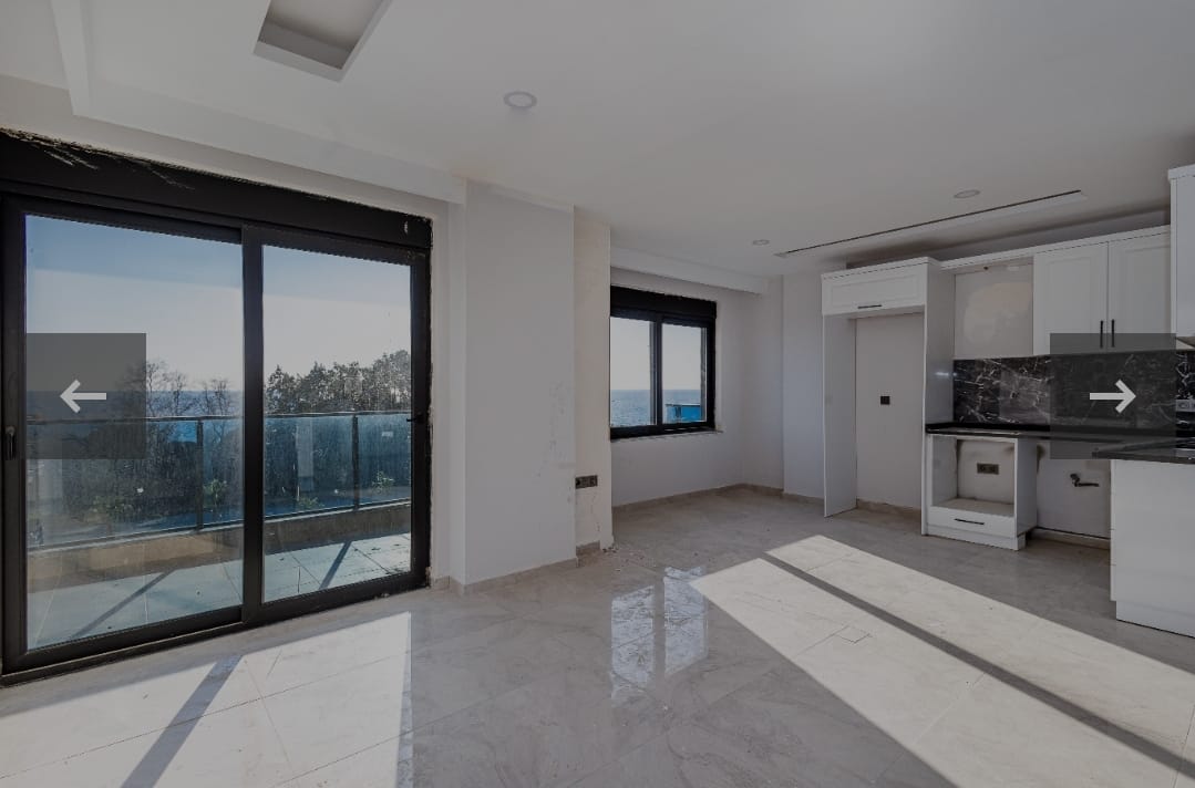 Трехкомнатный дуплекс с видом на море район Окурджалар Аланья.  - Фото 10