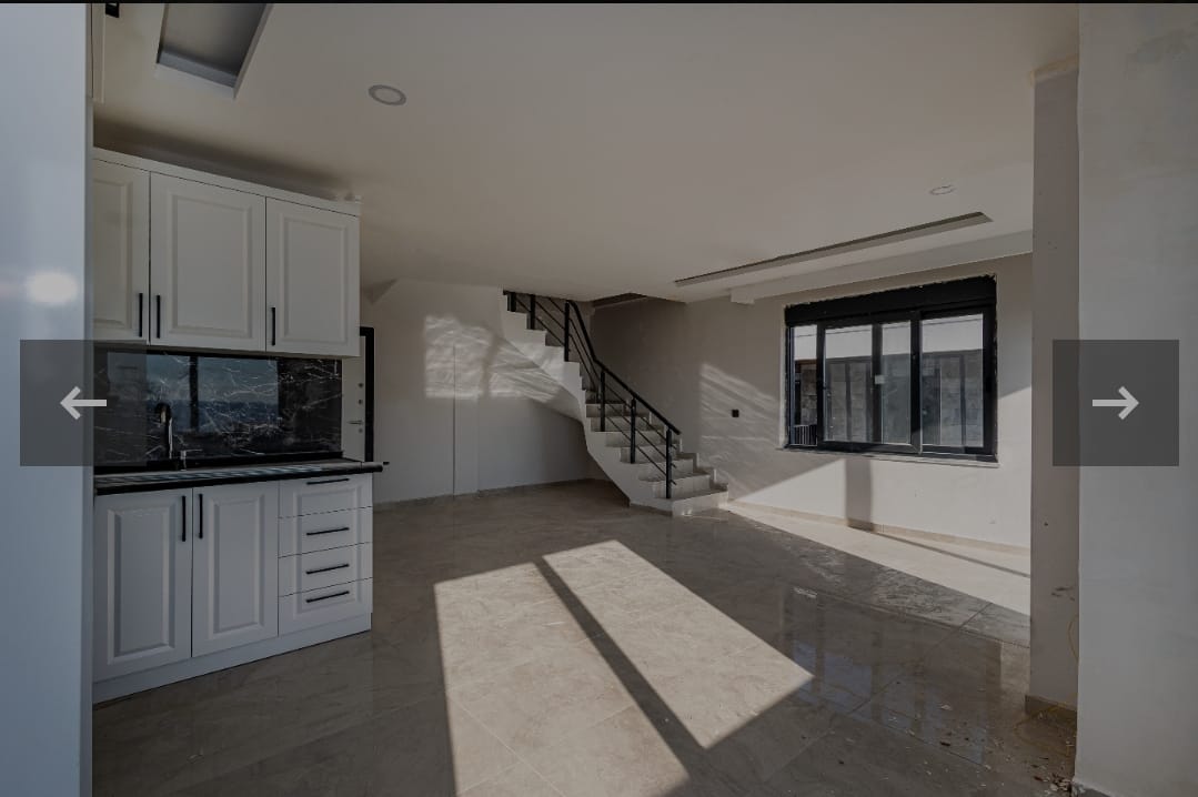 Трехкомнатный дуплекс с видом на море район Окурджалар Аланья.  - Фото 12