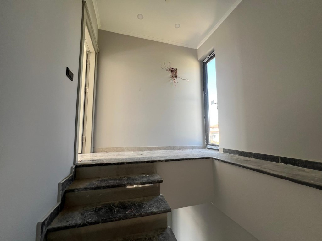 Новая вилла планировкой 3+1 с личным бассейном в районе Паяллар Аланья.  - Фото 13