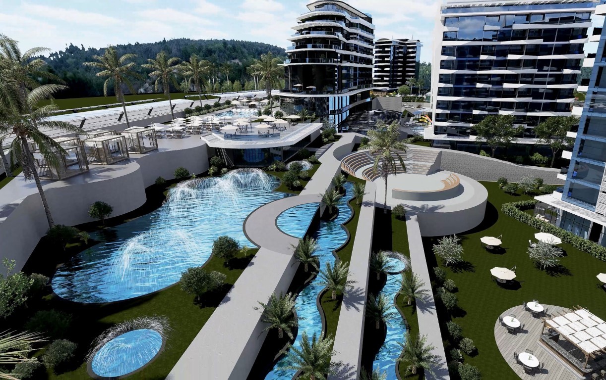 Квартира 53м  в новом современном комплексе с инфраструктурой 5★ район Авсаллар Аланья.  - Фото 11