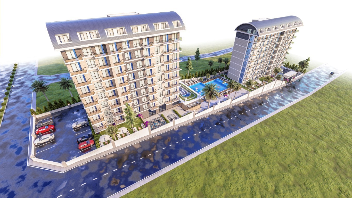 Квартира планировкой 1+1 в новом современном комплексе район Паяллар Аланья.  - Фото 3