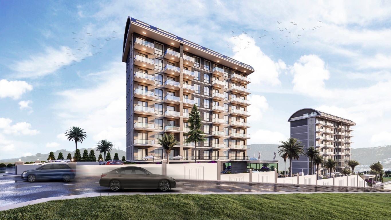 Квартира планировкой 1+1 в новом современном комплексе район Паяллар Аланья. 