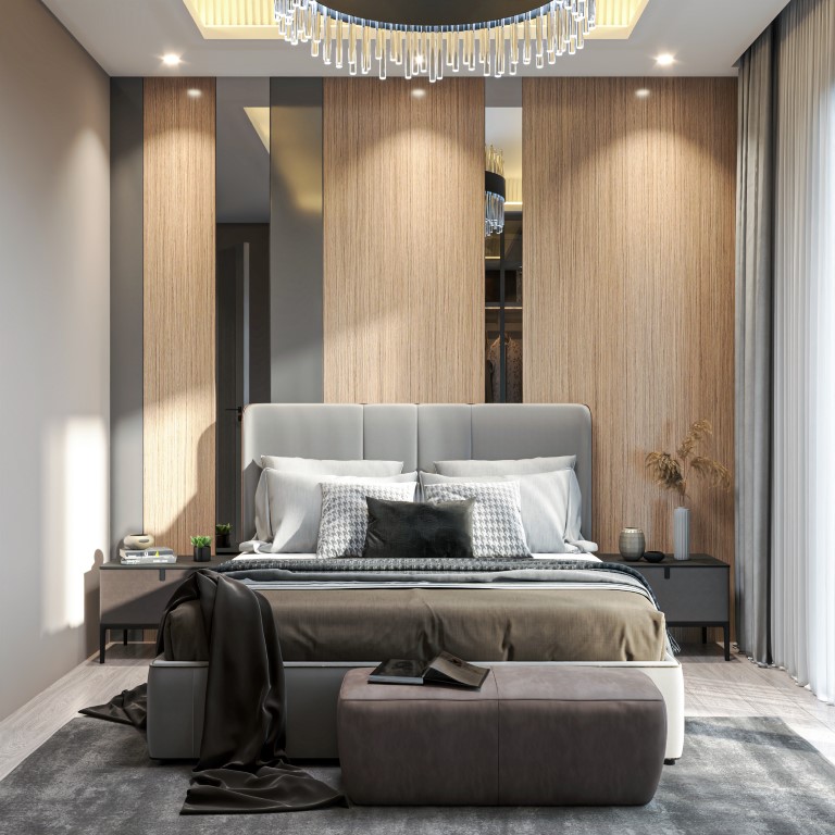 Квартира планировкой 1+1 55м район Тедже Мерсин.  - Фото 15