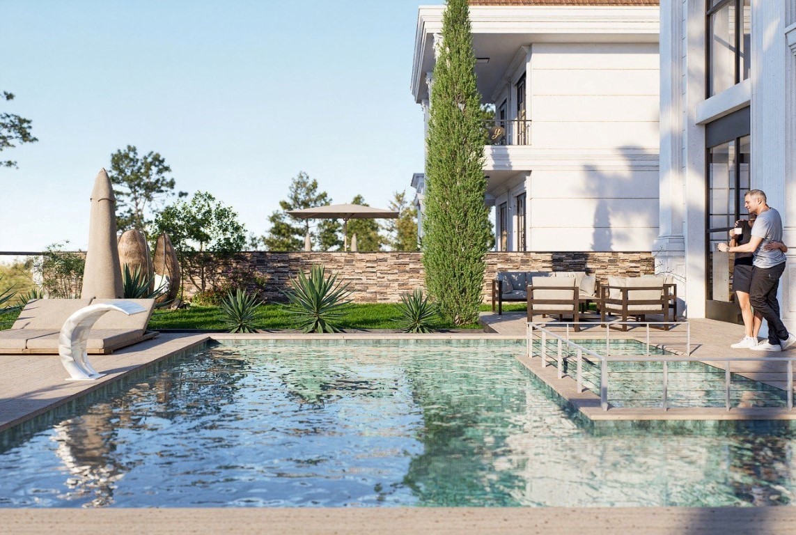 Проект эксклюзивных вилл с видом на море и крепость район Тепе Аланья.  - Фото 10