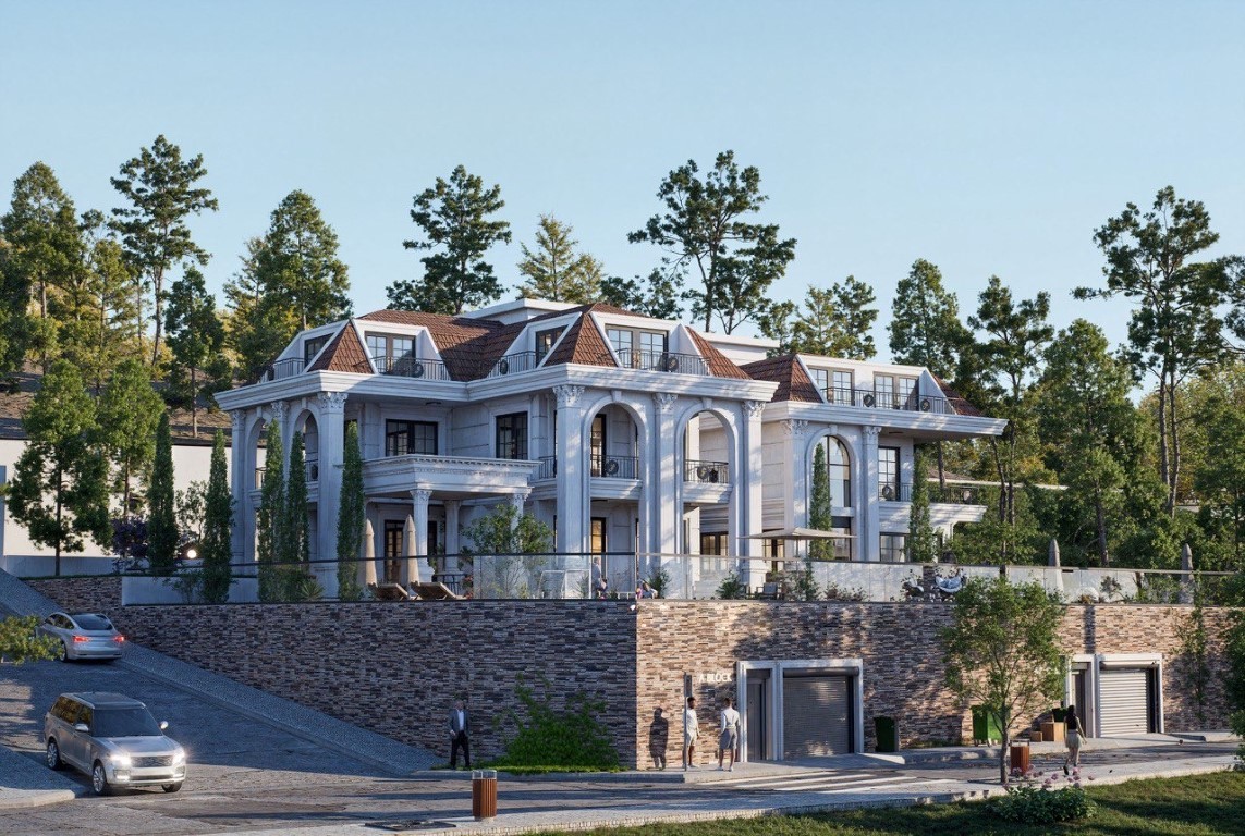 Проект эксклюзивных вилл с видом на море и крепость район Тепе Аланья. 