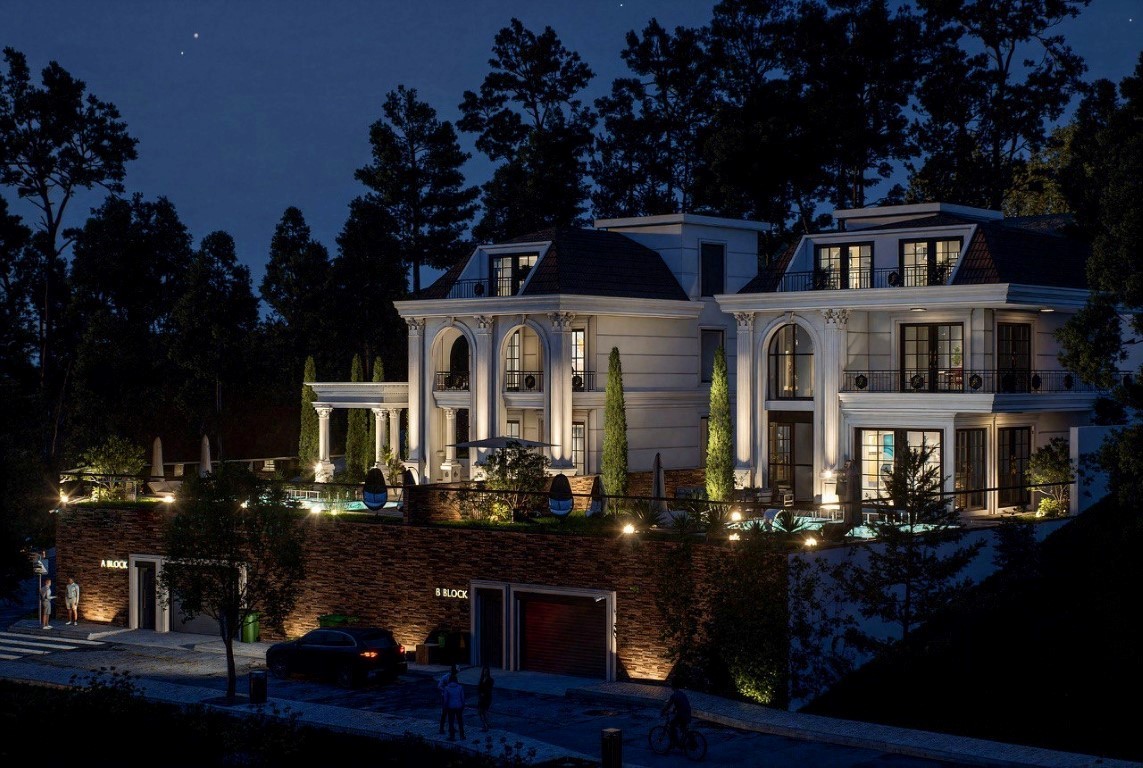 Проект эксклюзивных вилл с видом на море и крепость район Тепе Аланья.  - Фото 15