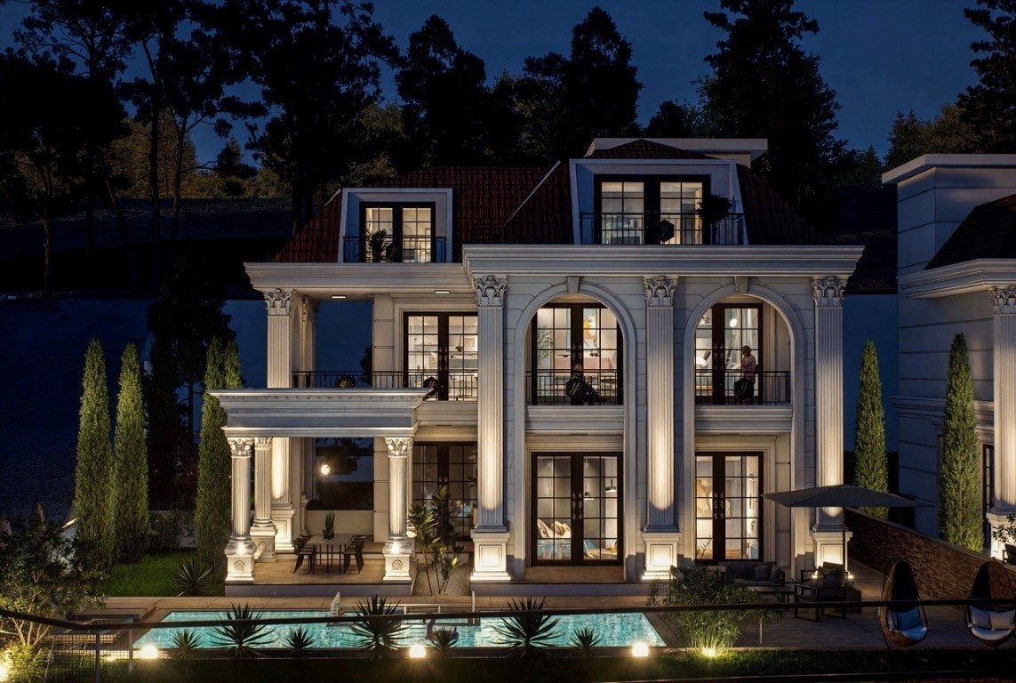 Проект эксклюзивных вилл с видом на море и крепость район Тепе Аланья.  - Фото 16