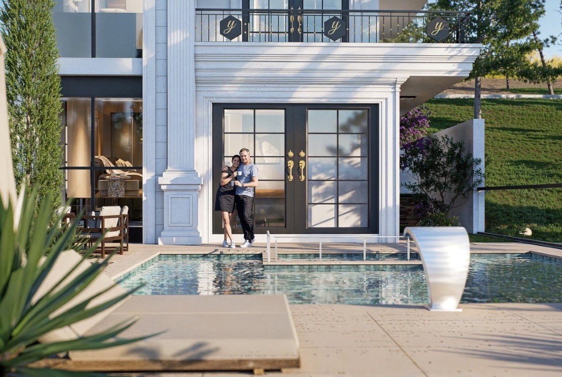 Проект эксклюзивных вилл с видом на море и крепость район Тепе Аланья.  - Фото 9